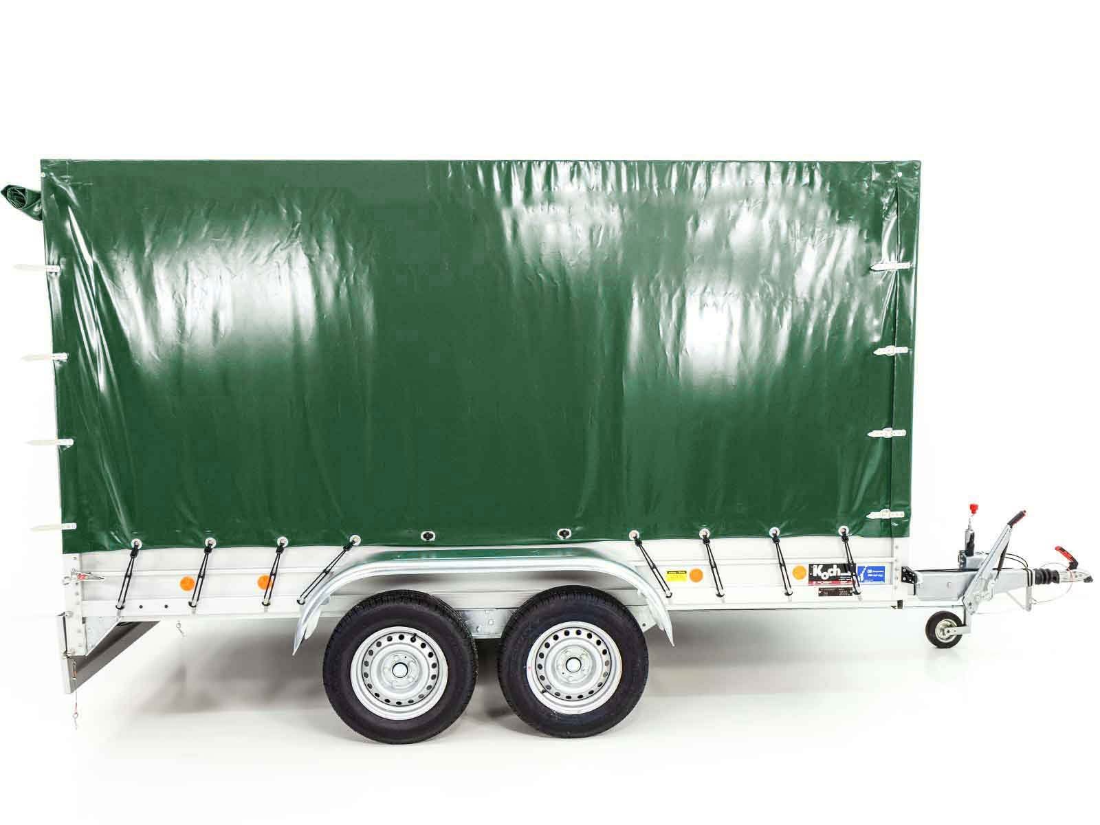 Koch Anhänger mit Plane 150x350cm 2600kg | Typ 8.26 | Hochplane 180cm - Grün – Bild 10