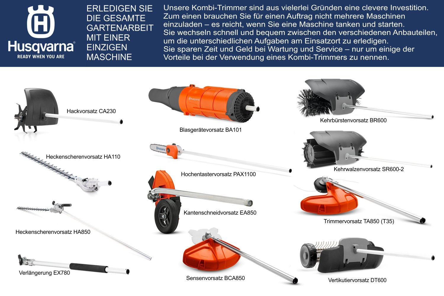 Husqvarna Kombi-Trimmer Zubehör